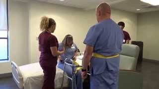 Physical Therapy Transfer Training  How To Transfer From Wheelchair To Bed [upl. by Parcel]