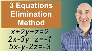 Solving Systems of 3 Equations Elimination [upl. by Sapphira]