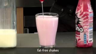 How to make a fat free milkshake using an aerolatte milk frother [upl. by Moser]