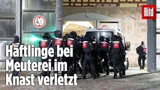 Gefängnismeuterei Polizei stürmt Knast in Thüringen  JVA Untermaßfeld [upl. by Aydni]